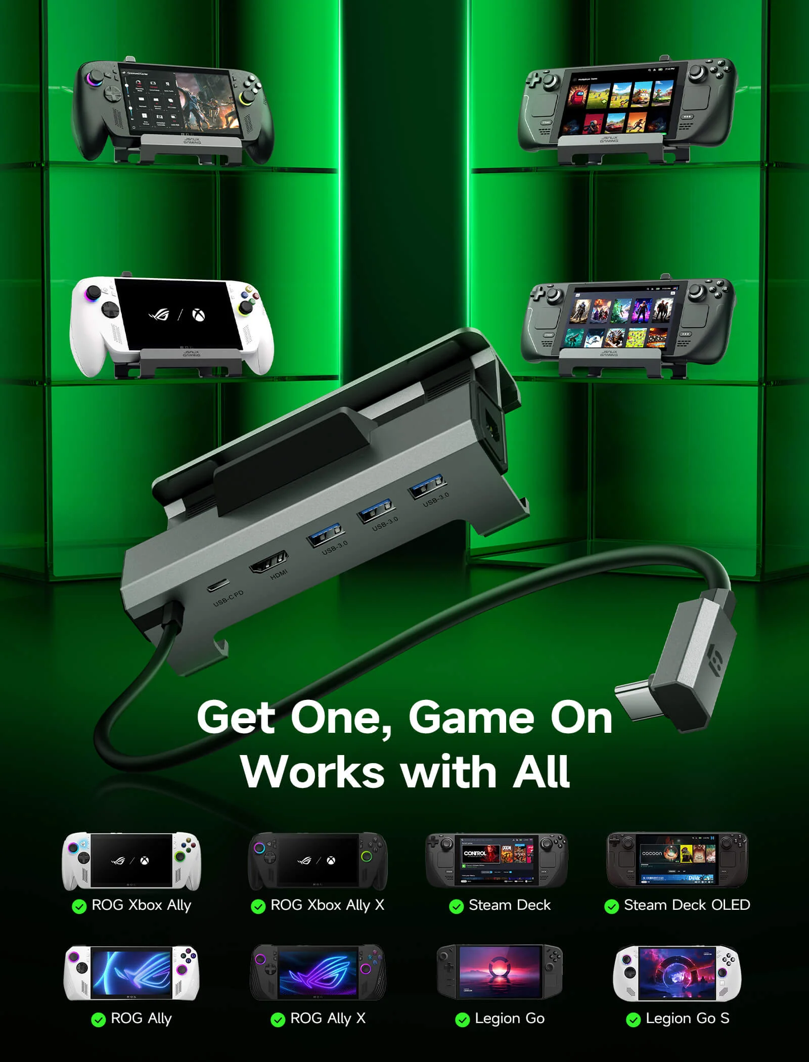 6-in-1 Docking Station for ROG Xbox Ally X & ROG Xbox Ally - Image 8