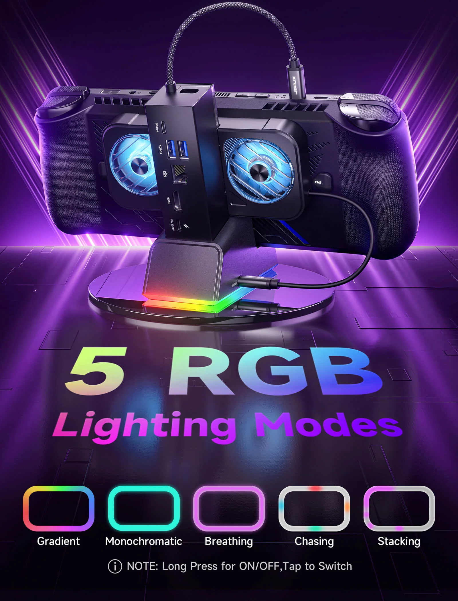 7-in-1 RGB Cooling Docking Station - Image 5