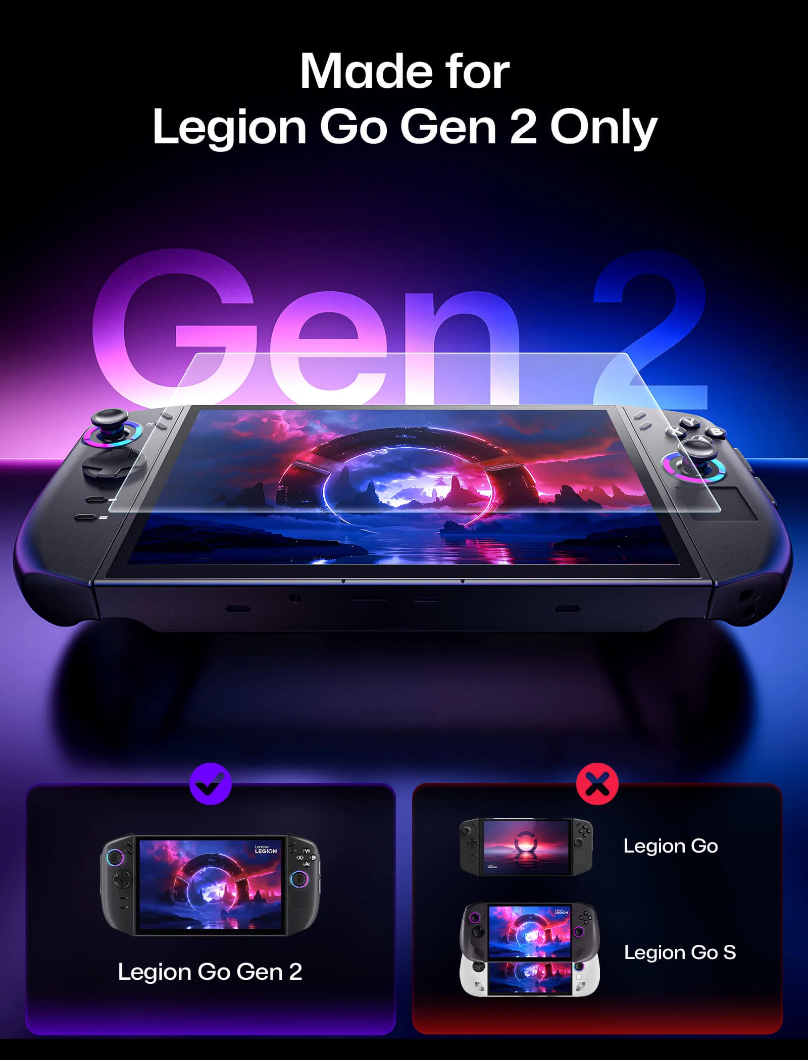 Anti-Glare Screen Protector for Legion Go 2 - Image 4