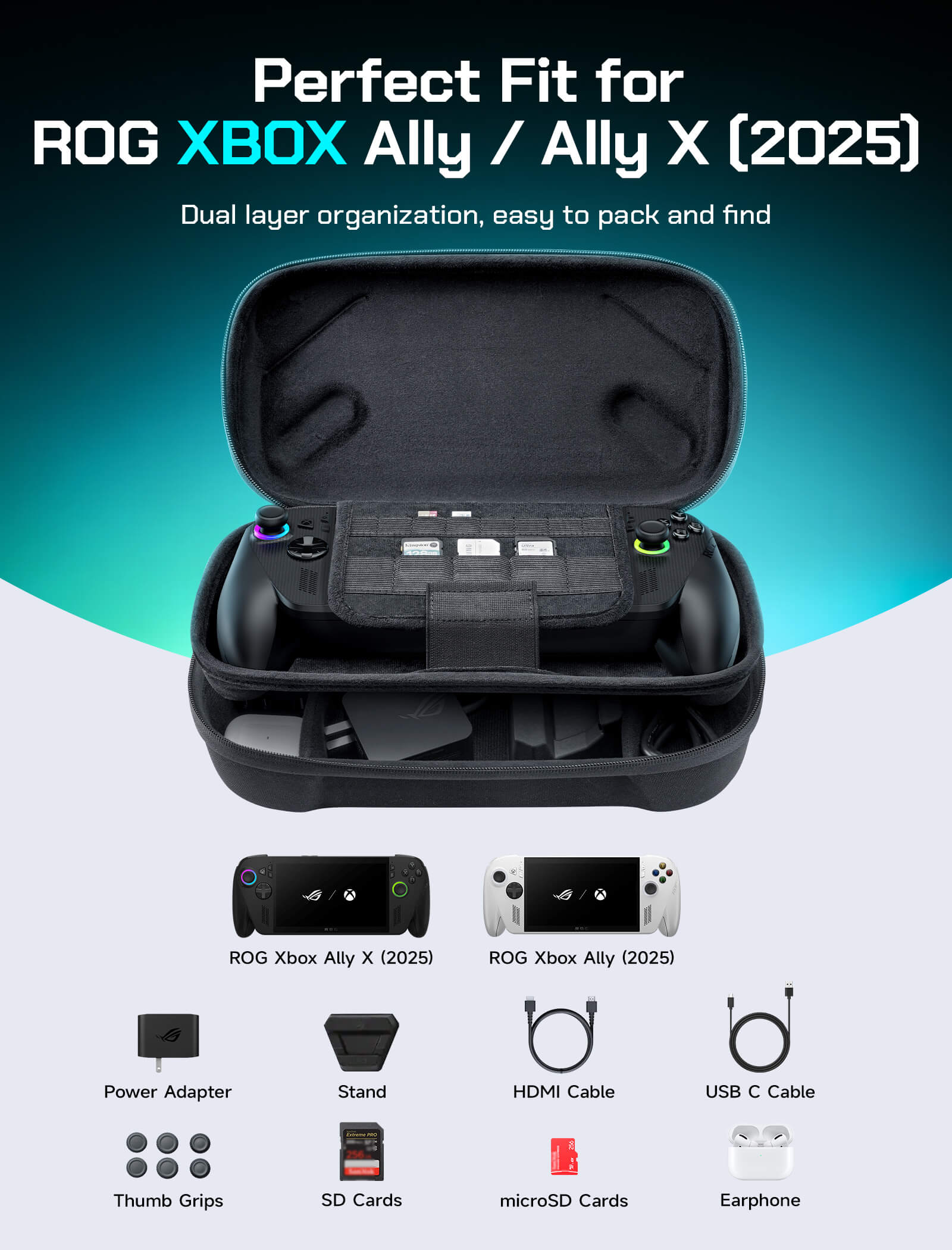 Double-decker Travel Case for ROG Xbox Ally X & ROG Xbox Ally - Image 11