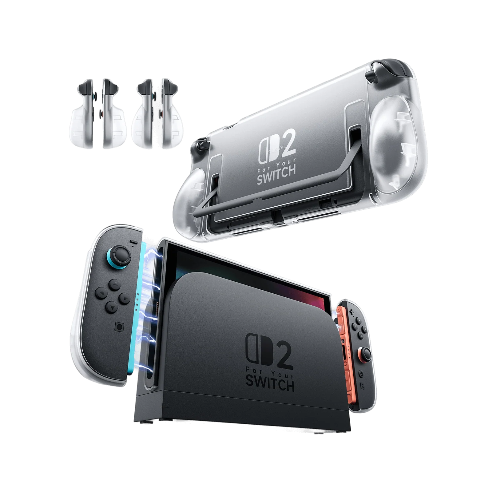 Split Transparent Ergonomic Protective Case for Switch 2 - Image 10