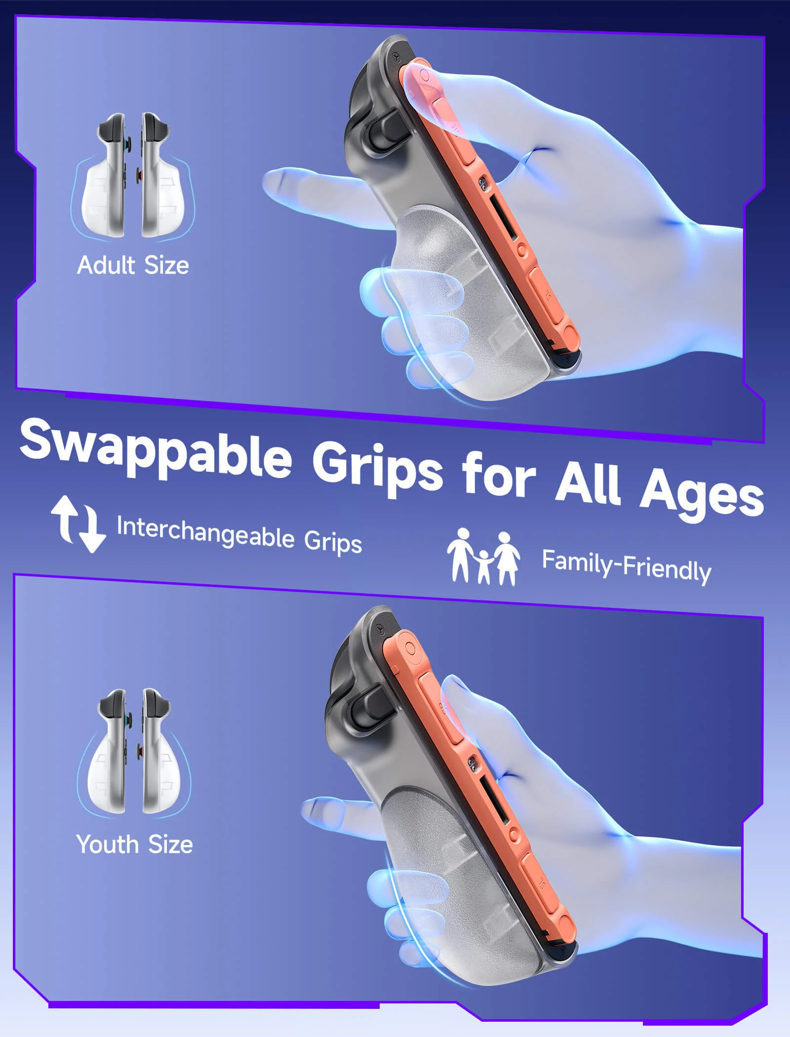 Split Transparent Ergonomic Protective Case for Switch 2 - Image 14