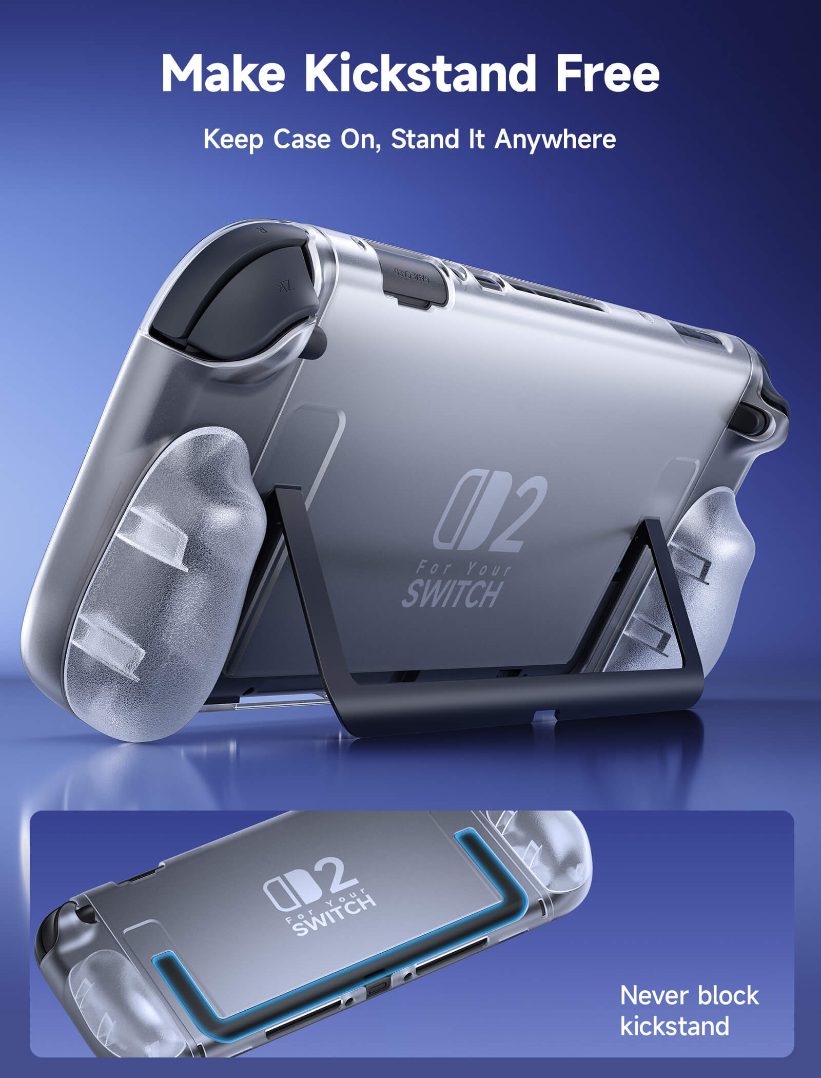 Split Transparent Ergonomic Protective Case for Switch 2 - Image 15