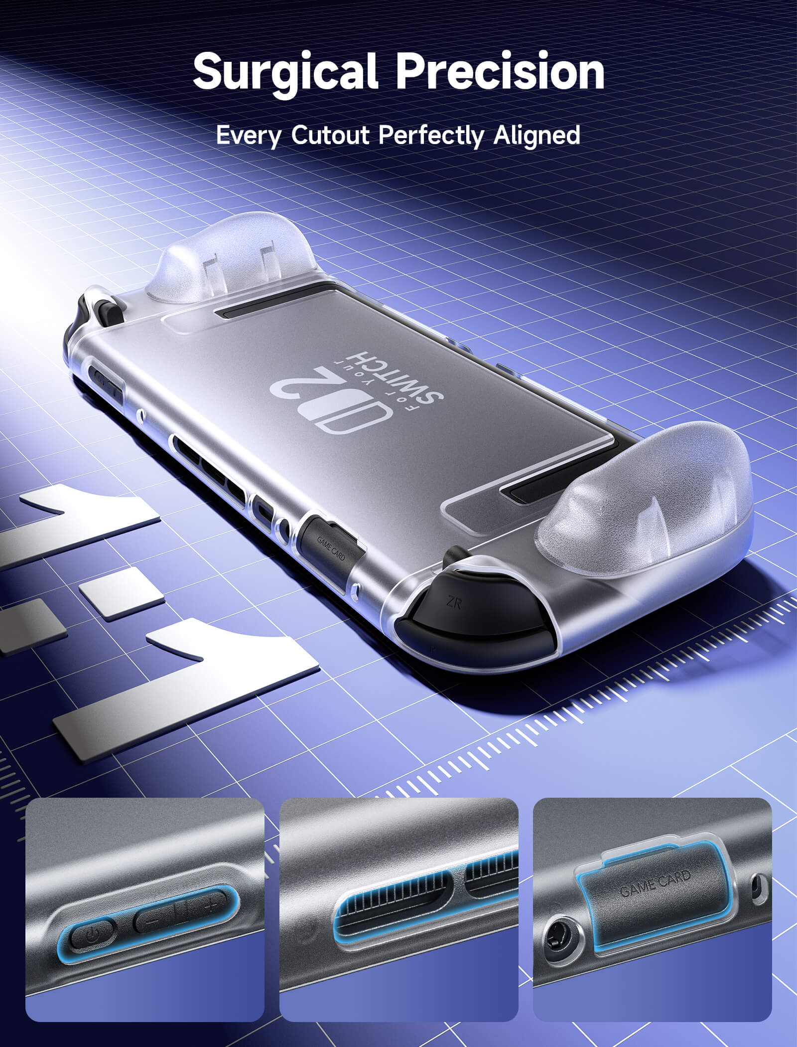 Split Transparent Ergonomic Protective Case for Switch 2 - Image 16