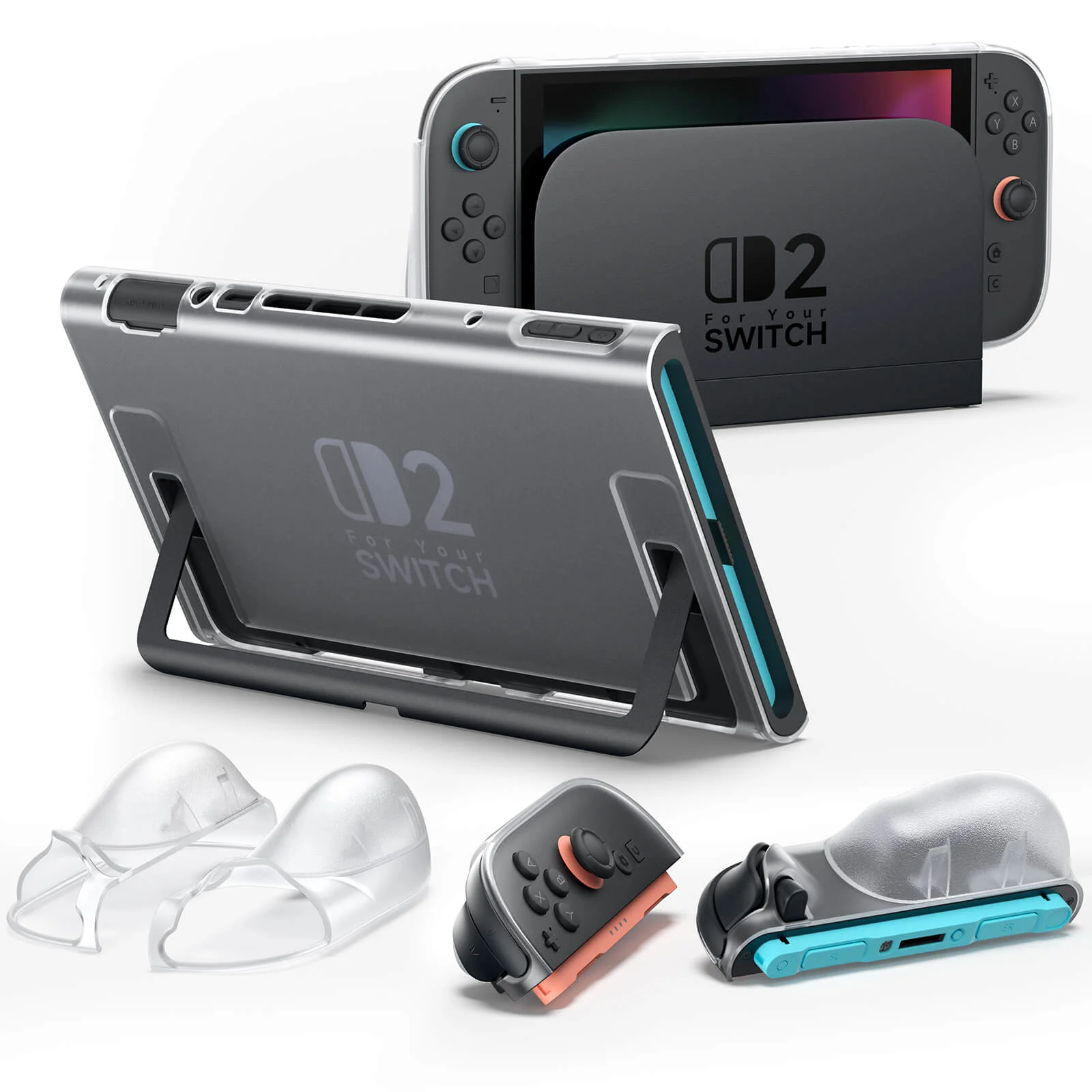 Split Transparent Ergonomic Protective Case for Switch 2 - Image 18