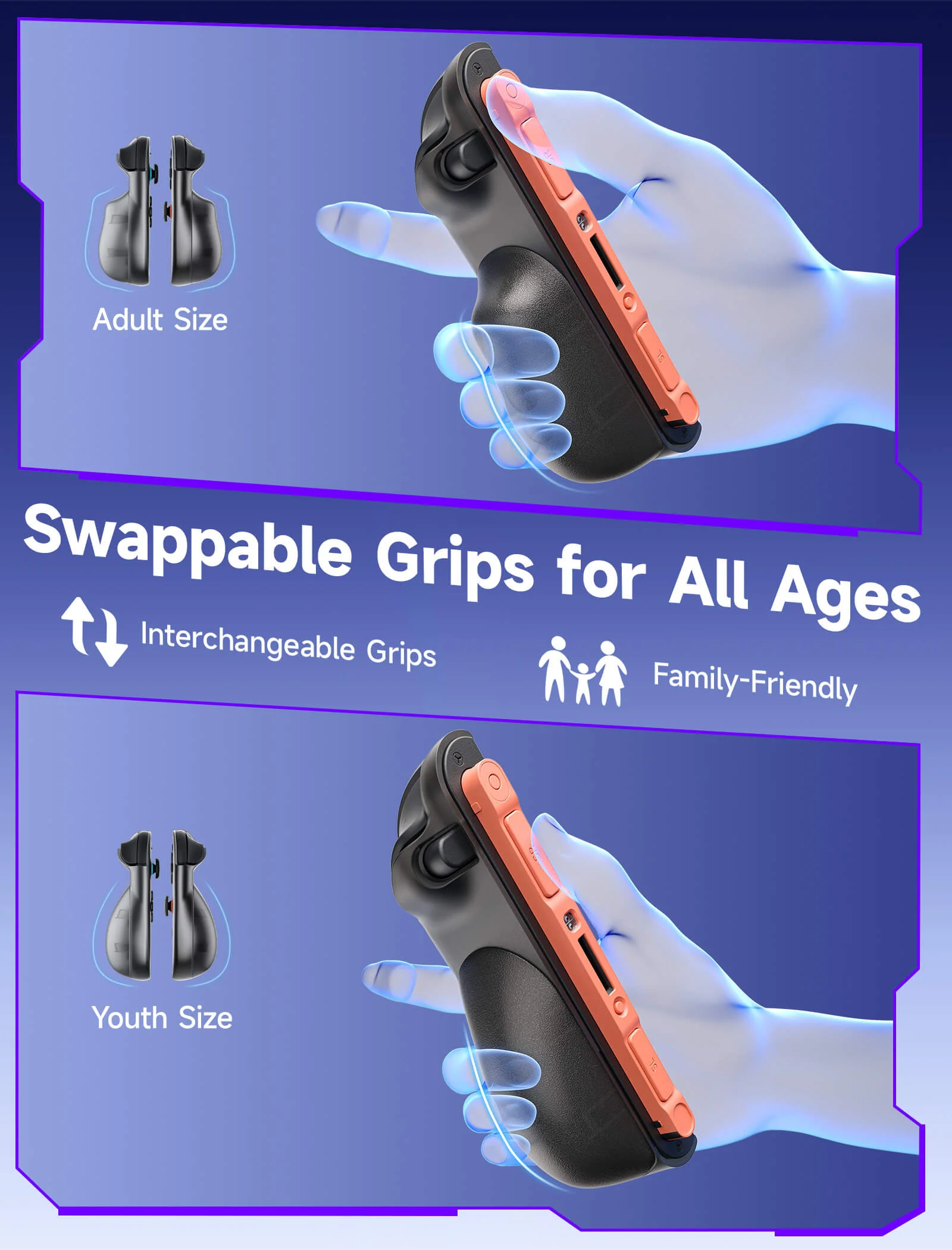 Split Transparent Ergonomic Protective Case for Switch 2 - Image 5