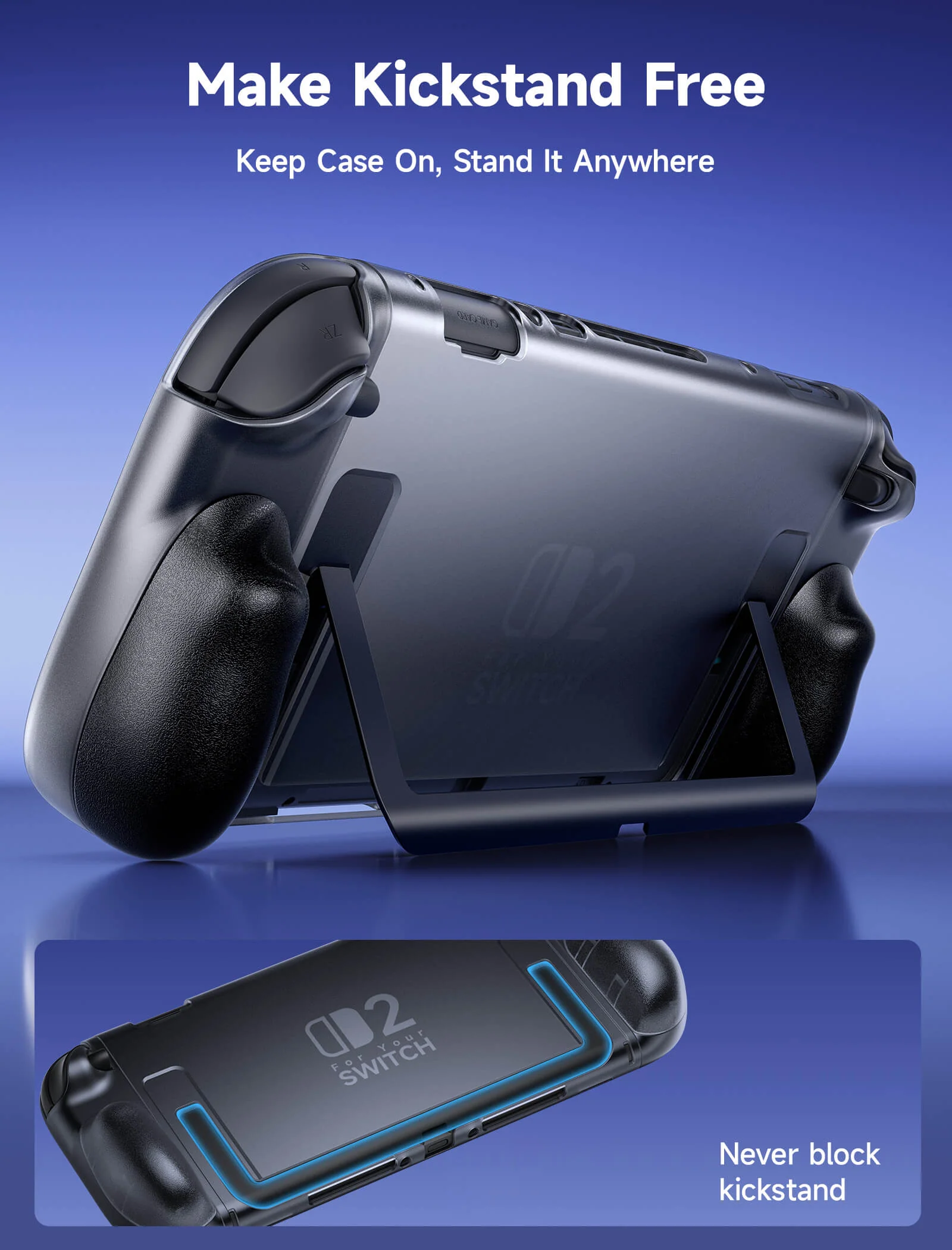 Split Transparent Ergonomic Protective Case for Switch 2 - Image 6