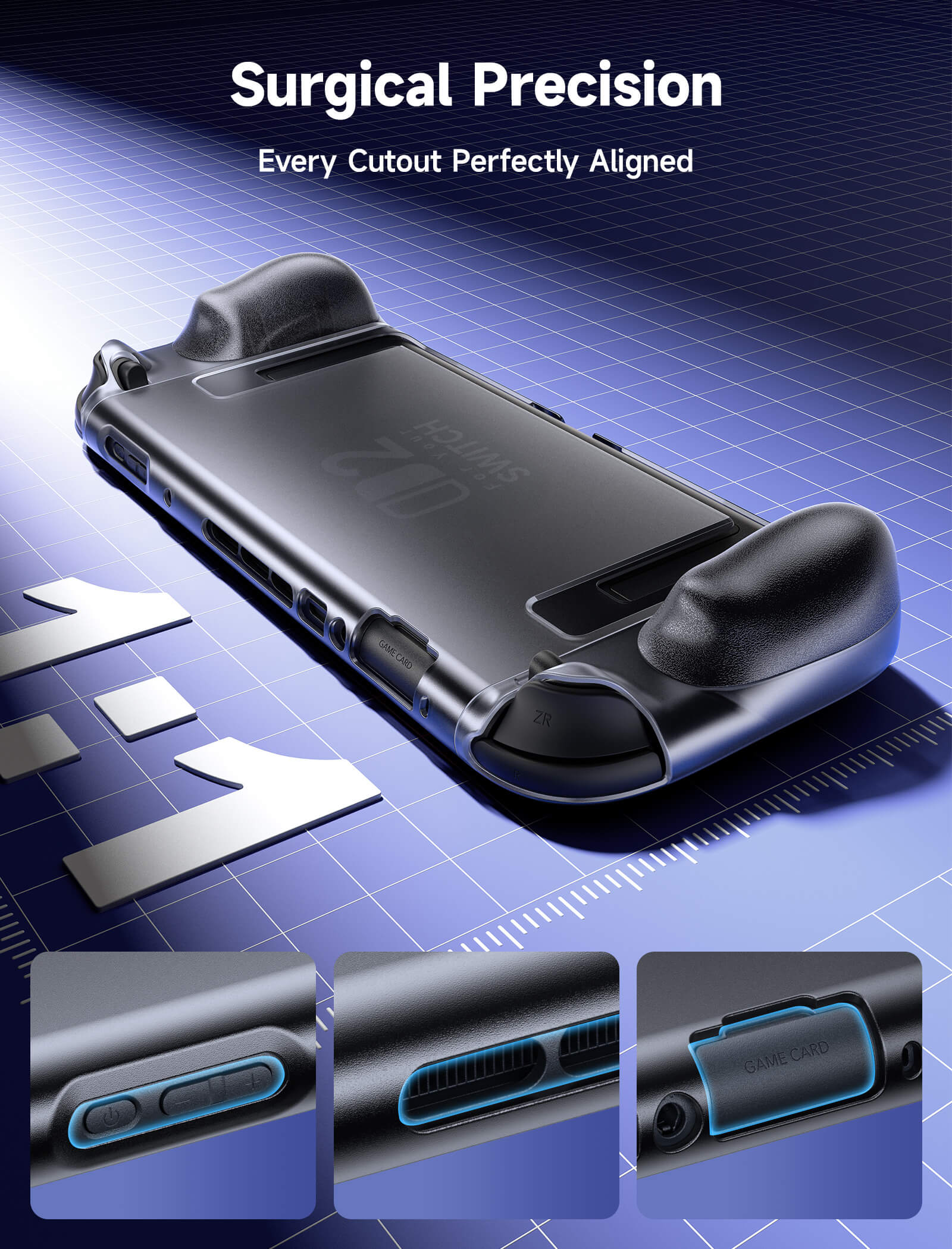 Split Transparent Ergonomic Protective Case for Switch 2 - Image 7