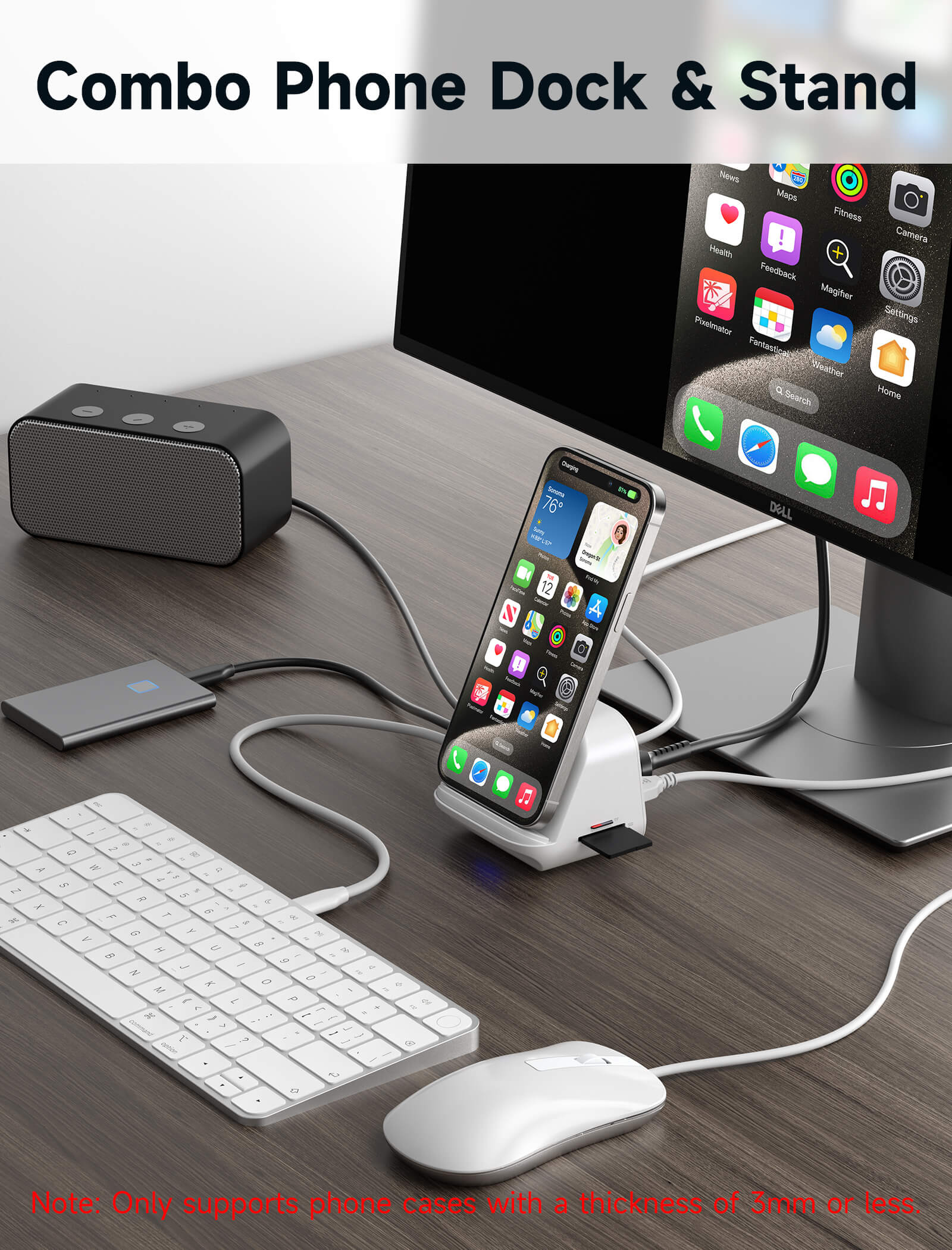 USB-C Docking Station with Phone Holder - Image 3