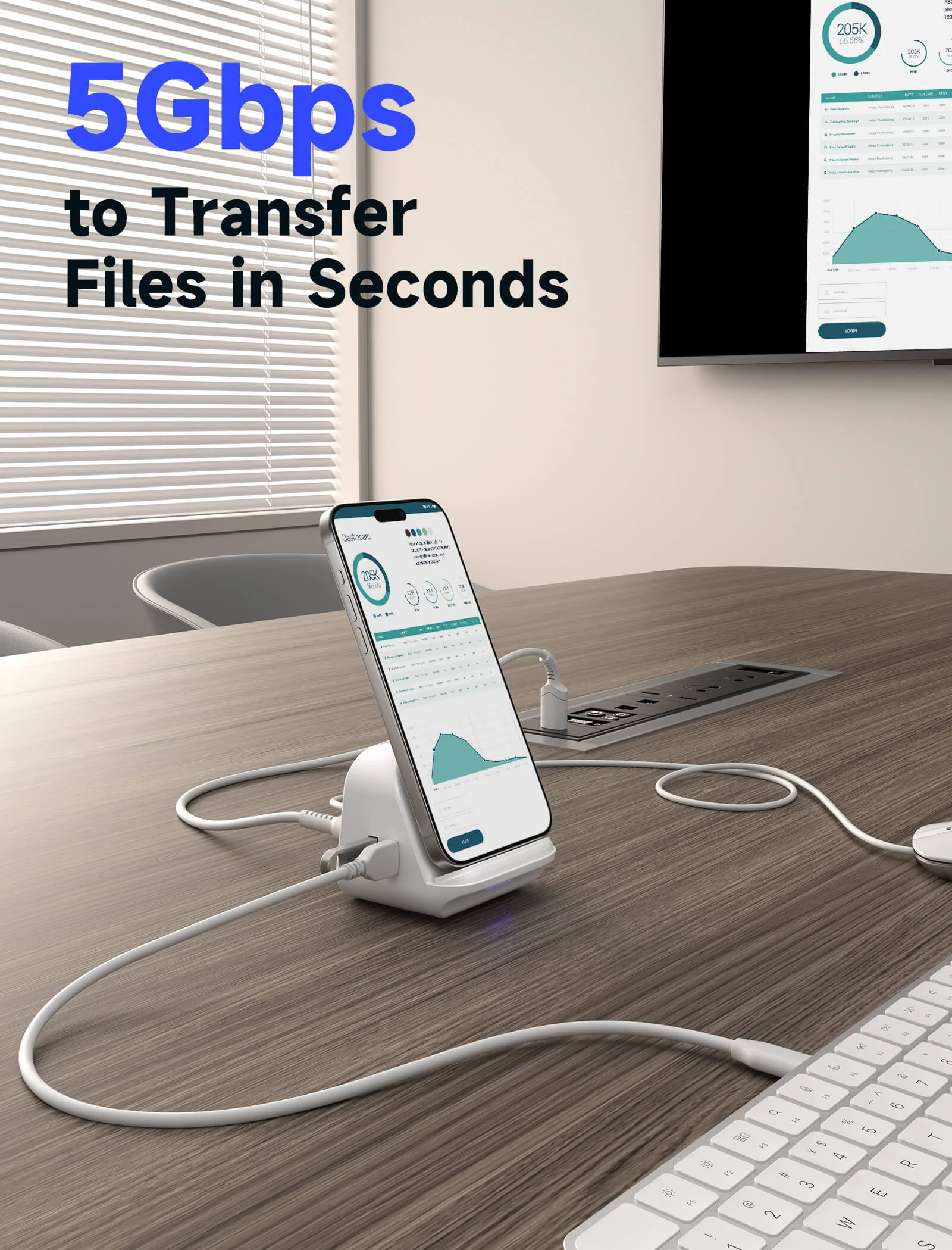 USB-C Docking Station with Phone Holder - Image 5